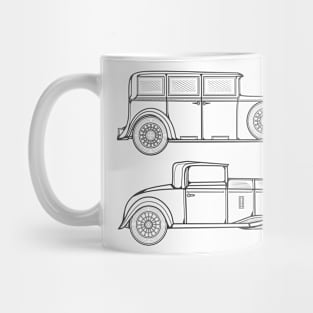 Line Art Classic Car Mug